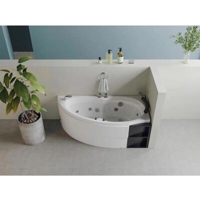 Shower & Design LUANA Asymmetrische weiße Badewanne - 1 Person - 150x100cm Shower & Design LUANA Asymmetrische weiße Badewanne - 1 Person - 150x100cm