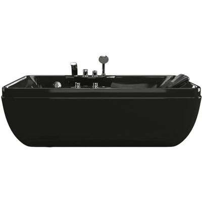 Vente-Unique GAVINO Czarna 1-osobowa wanna z hydromasażem Vente-Unique GAVINO Czarna 1-osobowa wanna z hydromasażem