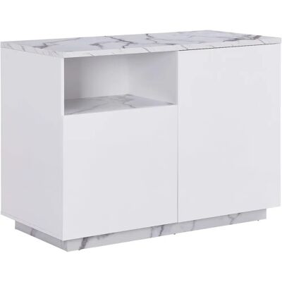 Îlot de Cuisine Blanc Corelina - Moderne, Résistante, Exclusive - Publicité Îlot de Cuisine Blanc Corelina - Moderne, Résistante, Exclusive - Publicité
