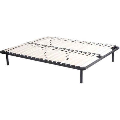 YSMÉE Bed Base - 160x200 cm - 38 Slats - Black YSMÉE Bed Base - 160x200 cm - 38 Slats - Black