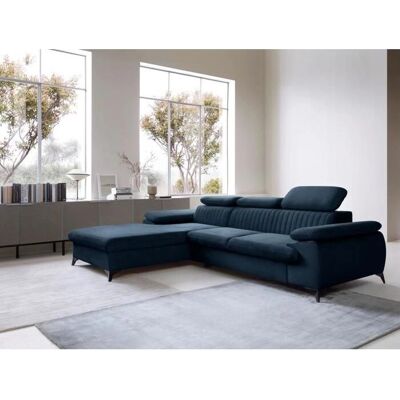 Pascal Morabito - Dunkelblauer Samt Ecksofa - Schlafcouch Pascal Morabito - Dunkelblauer Samt Ecksofa - Schlafcouch