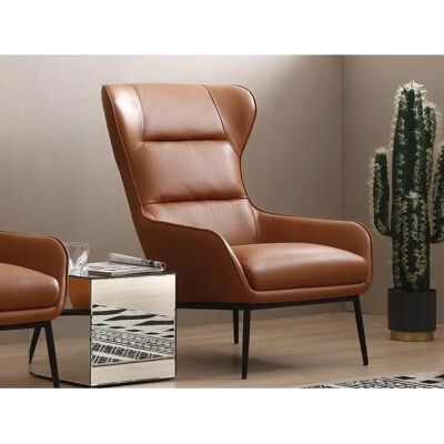 Fotel z Pianki z Buffle w Kolorze Camel - Nowoczesny Design Fotel z Pianki z Buffle w Kolorze Camel - Nowoczesny Design