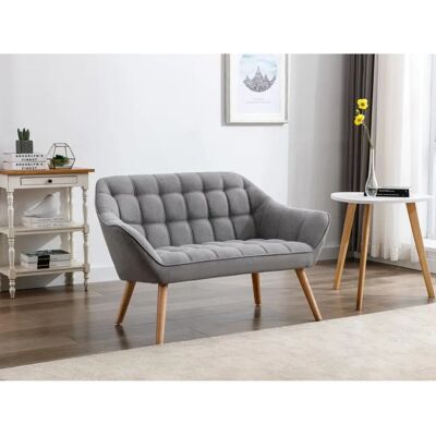 VENTA-UNICA Caserta 2-Sitzer Sofa - Polyester & Samt VENTA-UNICA Caserta 2-Sitzer Sofa - Polyester & Samt