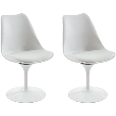 Vente-unique Weiße Eames Stuhl - Polypropylen & Metall - 49x56.5x82 cm Vente-unique Weiße Eames Stuhl - Polypropylen & Metall - 49x56.5x82 cm