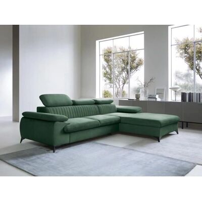 Vente-Unique Samtbezug Ecksofa mit Bettfunktion - 280x193cm Vente-Unique Samtbezug Ecksofa mit Bettfunktion - 280x193cm