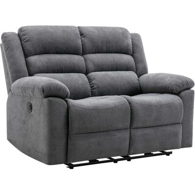 Vente-Unique Grijze Elektrische 2-Zitsbank - Relax Vente-Unique Grijze Elektrische 2-Zitsbank - Relax