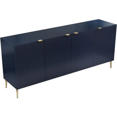 Credenza Azul Oscuro MDF Yesinia - Cierre Suave - Ecológico Credenza Azul Oscuro MDF Yesinia - Cierre Suave - Ecológico