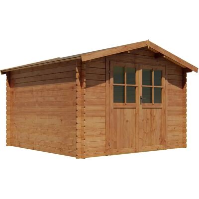 Expertland Holz-Gartenhaus - Autoklavierter Kiefer - Doppelüren - 8,8 m² - Gartenart Expertland Holz-Gartenhaus - Autoklavierter Kiefer - Doppelüren - 8,8 m² - Gartenart