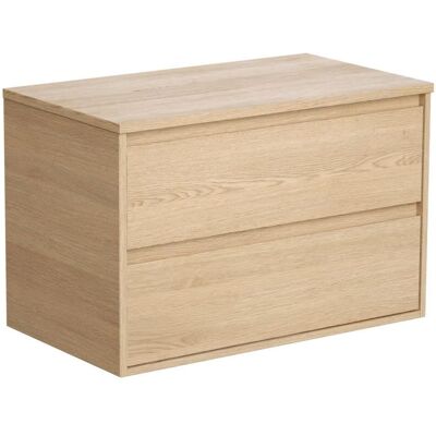 Meuble de salle de bain Vente-Unique - Naturel Clair - 80x45x50 cm - Publicité Meuble de salle de bain Vente-Unique - Naturel Clair - 80x45x50 cm - Publicité