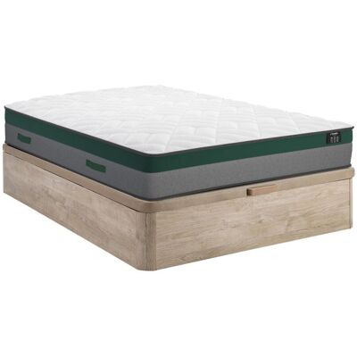 Ensemble Lit Naturel Clair Dreamea - 140x190cm avec Rangement et Ressorts Ensachés Ensemble Lit Naturel Clair Dreamea - 140x190cm avec Rangement et Ressorts Ensachés