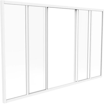 Vente-Unique Białe Aluminiowe Drzwi Przesuwne - Tylko Do Użytku Wewnątrz Vente-Unique Białe Aluminiowe Drzwi Przesuwne - Tylko Do Użytku Wewnątrz