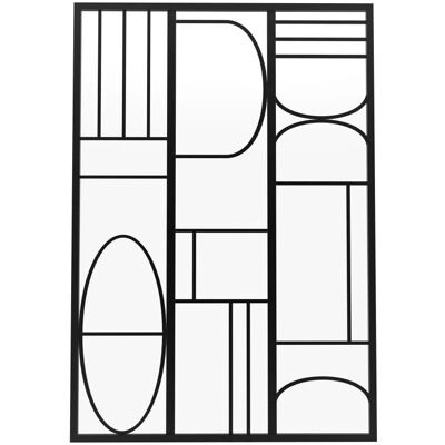 Przesłona szklana Art Deco Coubarta - 90x130 cm Czarny Przesłona szklana Art Deco Coubarta - 90x130 cm Czarny