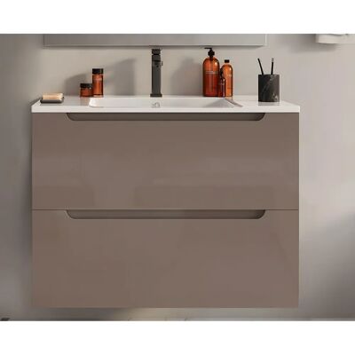 Meuble de salle de bain Vente-unica - Modèle Stefanie - 2 tiroirs - 80x46x57 cm Meuble de salle de bain Vente-unica - Modèle Stefanie - 2 tiroirs - 80x46x57 cm