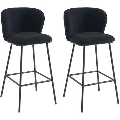 SENORASE Lot de 2 tabourets noirs - Mobilier intérieur SENORASE Lot de 2 tabourets noirs - Mobilier intérieur