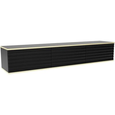 Pascal Morabito Wall-mounted TV Cabinet - Black and Gold - Modern Design Pascal Morabito Wall-mounted TV Cabinet - Black and Gold - Modern Design