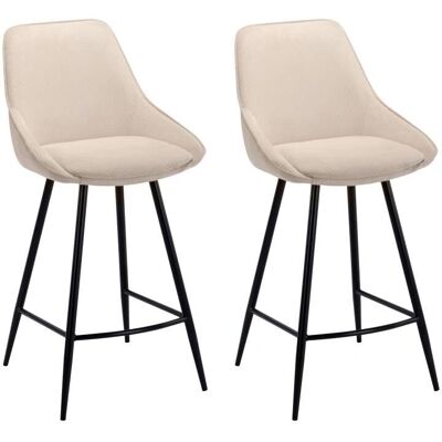 Vente-unique Conjunto de 2 taburetes - Terciopelo Oro - Taburete de bar Vente-unique Conjunto de 2 taburetes - Terciopelo Oro - Taburete de bar