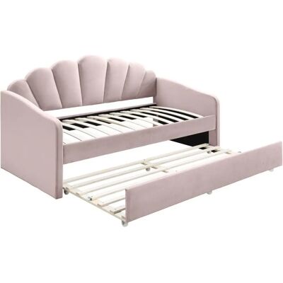 Lits coquillage Vente-unique avec couchage supplémentaire - Rose - 90x190cm - Écologique - Publicité Lits coquillage Vente-unique avec couchage supplémentaire - Rose - 90x190cm - Écologique - Publicité