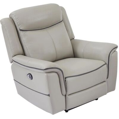 Unique ADELIO Fauteuil relax électrique gris clair - Canapé Unique ADELIO Fauteuil relax électrique gris clair - Canapé