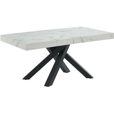 Vente-unique Extendable Dining Table - 6 to 10 Seats - MDF & Metal Vente-unique Extendable Dining Table - 6 to 10 Seats - MDF & Metal
