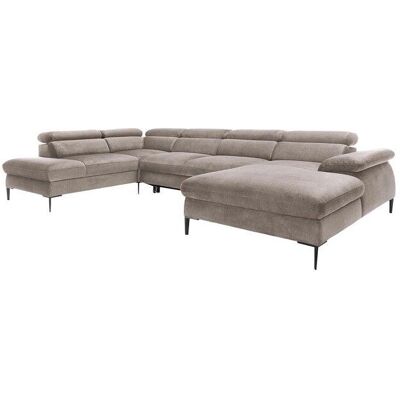 PASCAL MORABITO - Rechte Eckcouch - Braunes Samt - Schlafsofa PASCAL MORABITO - Rechte Eckcouch - Braunes Samt - Schlafsofa