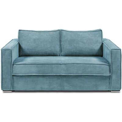 Rozkładana sofa 3-osobowa Loreto w turkusowym welurze - Sofa rozkładana Rozkładana sofa 3-osobowa Loreto w turkusowym welurze - Sofa rozkładana