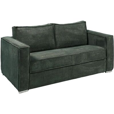 Vente-unique Schlafsofa - Grün Sapan - 3-Sitzer, Italienisches Mechanismus Vente-unique Schlafsofa - Grün Sapan - 3-Sitzer, Italienisches Mechanismus