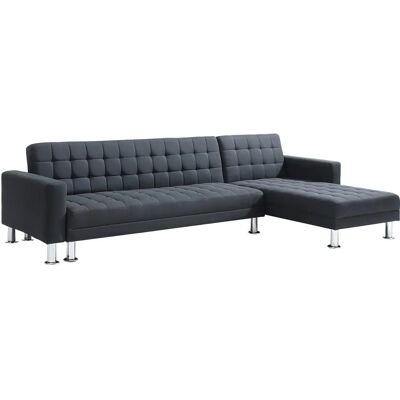 Vente-unique Schwarzes Willis Reversibler Ecksofa - Sofa Vente-unique Schwarzes Willis Reversibler Ecksofa - Sofa