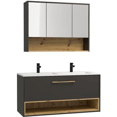 Vente-unique Modernes Badmöbel anthrazit - 120cm Vente-unique Modernes Badmöbel anthrazit - 120cm