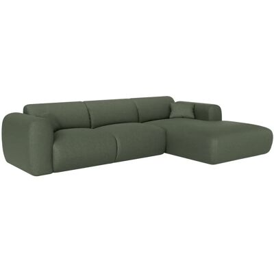Canapé en Tissu Vert Maison Céphy - Style Angle Droit - 5 Places - Publicité Canapé en Tissu Vert Maison Céphy - Style Angle Droit - 5 Places - Publicité