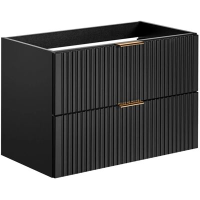 Unique Bathroom Cabinet - 80cm - Soft Close - Black - European Unique Bathroom Cabinet - 80cm - Soft Close - Black - European