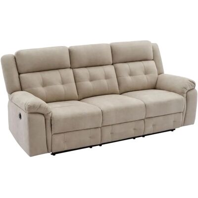 Vente-Unique Ortiano Beżowy Mikrofon 3-osobowy Sofa z Elektrycznym Relax - Sofa Vente-Unique Ortiano Beżowy Mikrofon 3-osobowy Sofa z Elektrycznym Relax - Sofa
