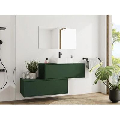 Vente-unique Green Bathroom Furniture with Drawers - 94cm Vente-unique Green Bathroom Furniture with Drawers - 94cm