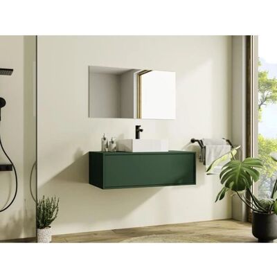 Vente-unique Teana II Green Suspended Bathroom Furniture - 94cm Vente-unique Teana II Green Suspended Bathroom Furniture - 94cm