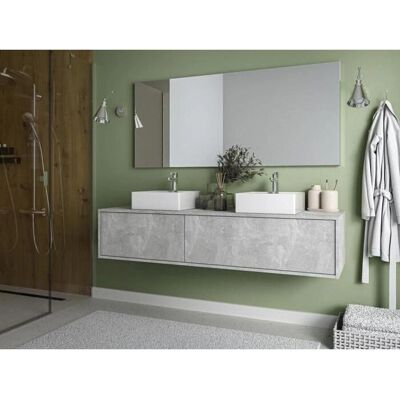 Vente-unique Bathroom Furniture - Isaure II - 150cm, Gray, Soft Close Vente-unique Bathroom Furniture - Isaure II - 150cm, Gray, Soft Close