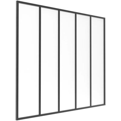 BAYVIEW Schwarze Sicherheitsglas-Innenwand - 150x130cm BAYVIEW Schwarze Sicherheitsglas-Innenwand - 150x130cm