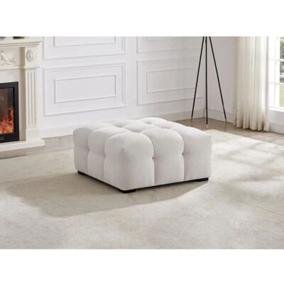 Pascal Morabito Dilome Pouf - Hocker - Beige - 90x90x45 Cm Pascal Morabito Dilome Pouf - Hocker - Beige - 90x90x45 Cm