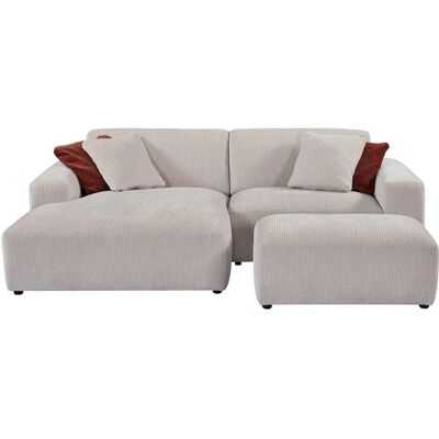 Maison Céphy Linker Ecksofa & Hocker - Sofa und Hocker Set Maison Céphy Linker Ecksofa & Hocker - Sofa und Hocker Set