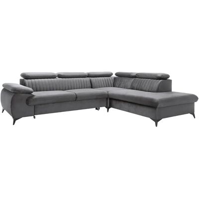 Pascal Morabito Samt-Ecksofa - 6 Sitze - Schlafsofa mit Stauraum Pascal Morabito Samt-Ecksofa - 6 Sitze - Schlafsofa mit Stauraum