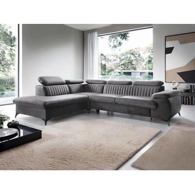 Pascal Morabito - Elegantes Velvet-Ecksofa - 6 Plätze Pascal Morabito - Elegantes Velvet-Ecksofa - 6 Plätze
