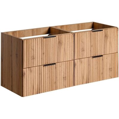 Meuble Salle de Bain Zevara 120x46x57 avec 4 Tiroirs - Design Écologique Européen - Publicité Meuble Salle de Bain Zevara 120x46x57 avec 4 Tiroirs - Design Écologique Européen - Publicité