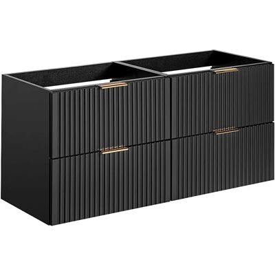 Unique Schwarzes Wandbadschrank - 120cm - Soft Close - Europa Unique Schwarzes Wandbadschrank - 120cm - Soft Close - Europa