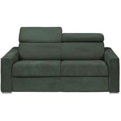 Vente-unique Grüner Samt 3-Sitzer Schlafsofa - 140cm Schlafbereich Vente-unique Grüner Samt 3-Sitzer Schlafsofa - 140cm Schlafbereich