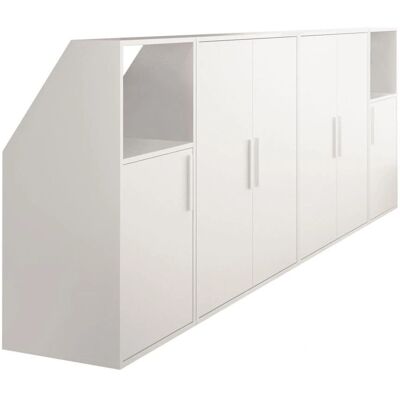 Garde-robe blanche Vente-unique avec 6 portes - Design écologique moderne Garde-robe blanche Vente-unique avec 6 portes - Design écologique moderne