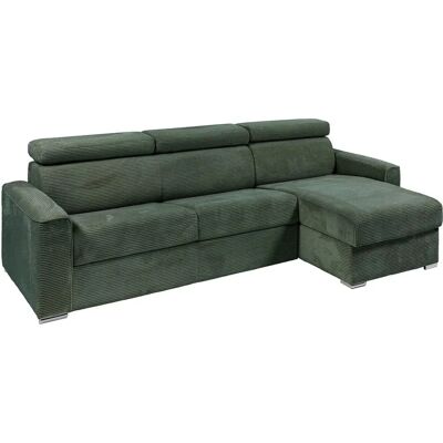 VIZIR Grünes Samt Ecksofa Bett - Schlafsofa VIZIR Grünes Samt Ecksofa Bett - Schlafsofa