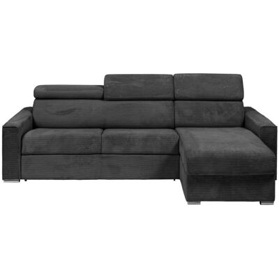 VIZIR Canapé d'angle réversible - Velours - 160cm - Matelas 22cm - Publicité VIZIR Canapé d'angle réversible - Velours - 160cm - Matelas 22cm - Publicité