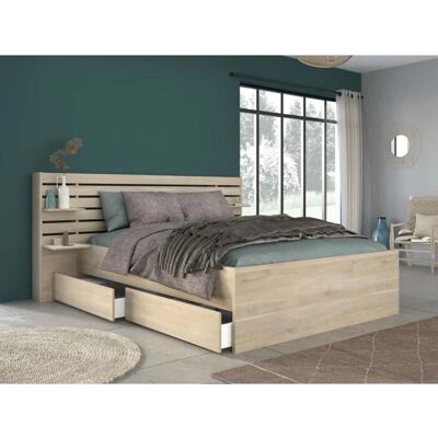 Vente-unique Bett mit Stauraum - 160x200cm - Natur Vente-unique Bett mit Stauraum - 160x200cm - Natur