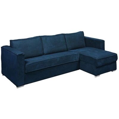 Vente-Unique Canapé d'angle réversible Bleu Nuit - 140cm Lit - Publicité Vente-Unique Canapé d'angle réversible Bleu Nuit - 140cm Lit - Publicité