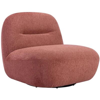Vente-unique Vente-unique Fauteuil Pivotant Tissu Texturé Terracotta - Publicité Vente-unique Vente-unique Fauteuil Pivotant Tissu Texturé Terracotta - Publicité