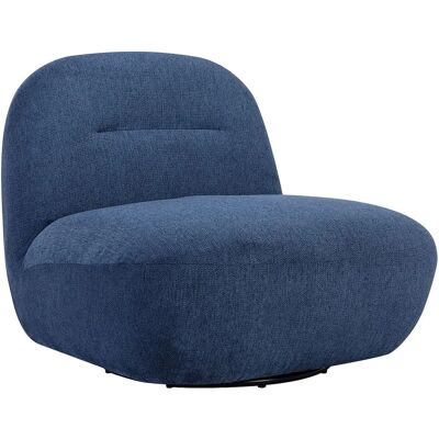Vente-unique Fauteuil Pivotant en Tissu Texturé Bleu - Fauteuil - Publicité Vente-unique Fauteuil Pivotant en Tissu Texturé Bleu - Fauteuil - Publicité