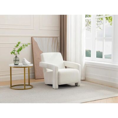 Fauteuil Blanc Isparta Vente-unique - Design Moderne Minimaliste - Publicité Fauteuil Blanc Isparta Vente-unique - Design Moderne Minimaliste - Publicité